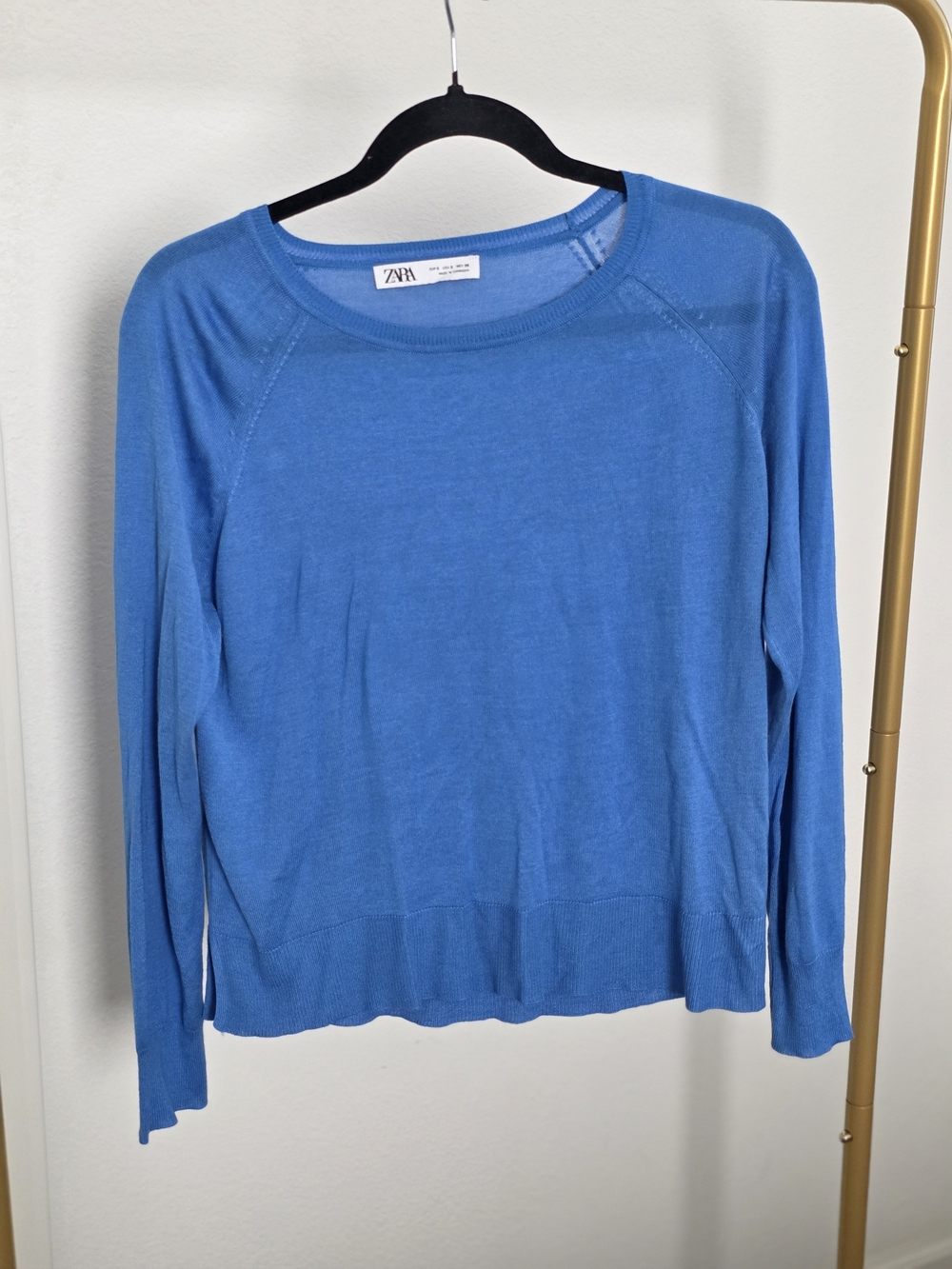 Zara Bright Blue Crewneck Pullover - Women's Sweater